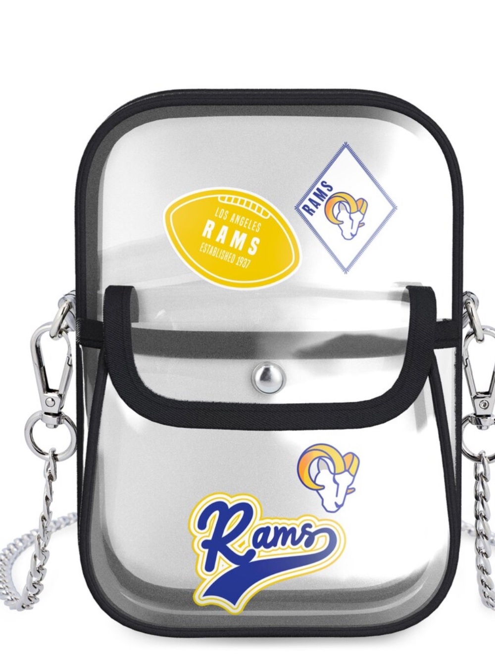NWT Los Angeles Rams Clear Crossbody Stadium Bag NFL Team Apparel